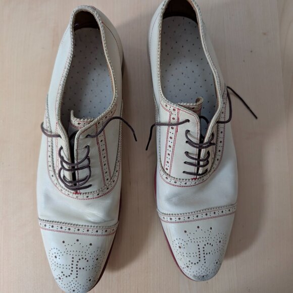 John Fluevog Gateway Brandenburg Light (Cream and Red) - Picture 2 of 6